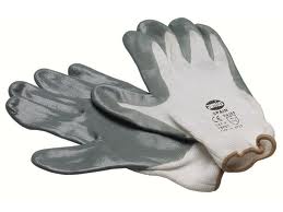 COFAN-  Guantes impregnados nitrilo gris/blanco T-10 