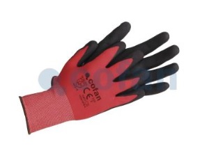 COFAN-   Guante Impregnado Nitrilo Foam Rojo/Negro T-10 